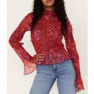 Free People Hello There Floral Top NWT [1825]